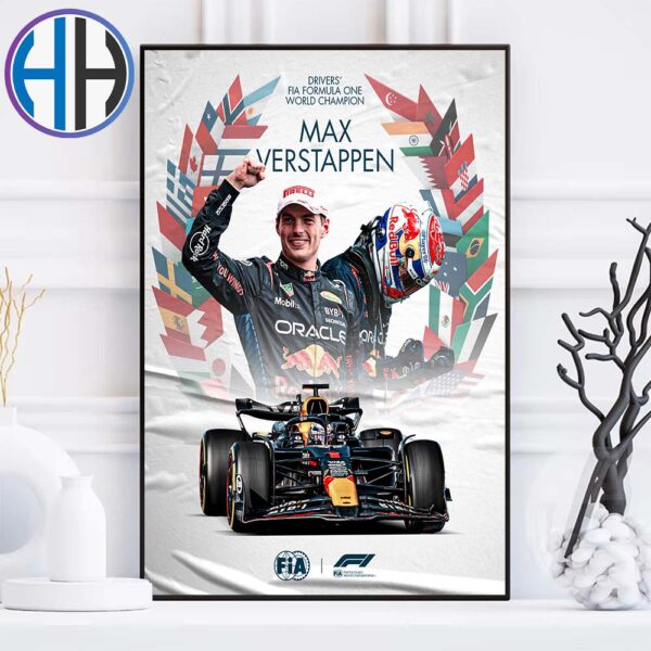 2024 Drivers FIA Formula One World Champion Is Max Verstappen Home Decor Poster Canvas