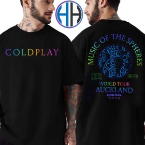 Coldplay Music Of The Spheres  Event Tee Limited Edition World Tour Auckland Special At Eden Park On November 13th 15th And 16th T-Shirt