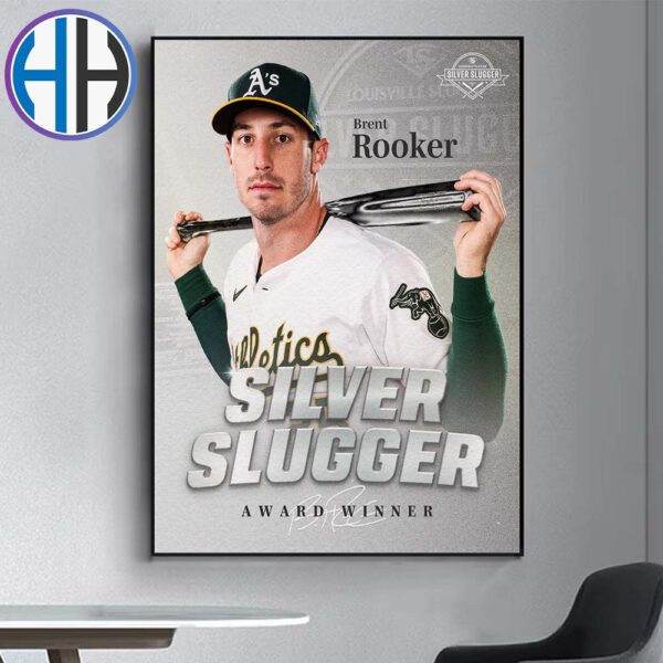 Congrats Brent Rooker Athletics 2024 Silver Slugger Award Winner Home Decor Poster Canvas