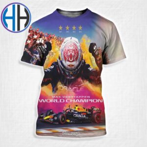 Congrats With Your 4th F1 Championship In A Row Max Verstappen 2024 All Over Print Shirt