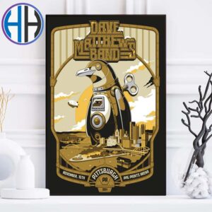 Dave Matthews Band Pittsburgh PA Event Poster At PPG Paints Arena On November 15th 2024 Home Decor Poster Canvas