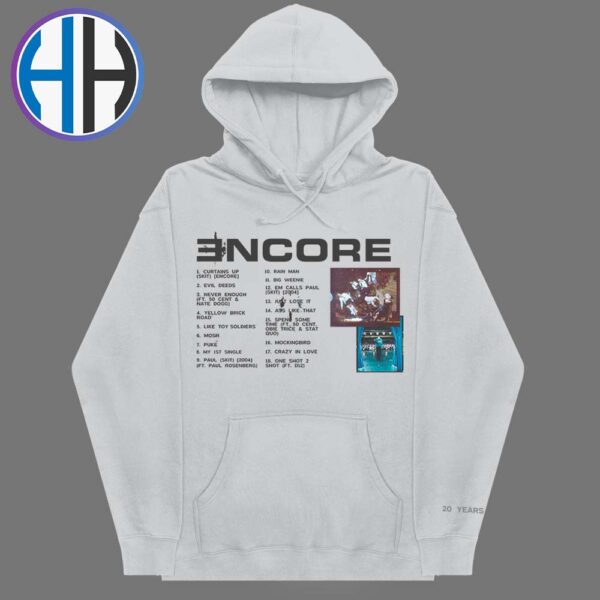 Eminem Encore List Of Songs From The Album 20th Anniversary Of Encore Hoodie T-Shirt