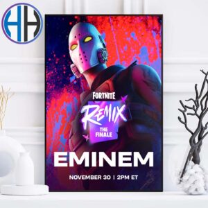 Eminem X Fortnite Remix The Finale In-Game Concert On November 30th 2024 Home Decor Poster Canvas