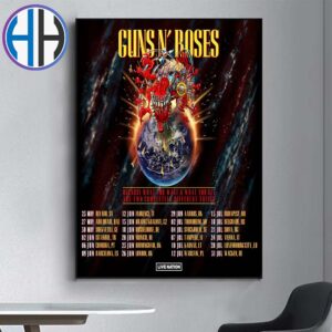 Guns N Roses Tour 2025 European And Middle East Tour List Date 2025 Start In Riyadh SA On May 23 Home Decor Poster Canvas