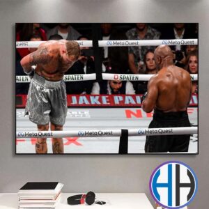 Jake Paul Bows To Mike Tyson At The End Of The Match Home Decor Poster Canvas