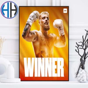 Jake Paul Defeats Mike Tyson In Stunt Netflix Boxing Match Home Decor Poster Canvas