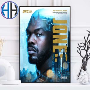 Jon Jones Defeats Stipe Miocic By KO To Remain The UFC Heavyweight Champion Of The World 2024 Home Decor Poster Canvas