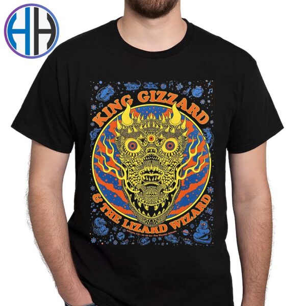 King Gizzard And The Lizard Wizard In Atlanta GA US Merch Poster At Fox Theatre On November 19 2024 Unisex T-Shirt