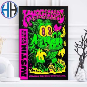 King Gizzard And The Lizard Wizard In Austin TX USA Concert Poster At Germania Insurance Amphitheater On November 15th 2024 Poster Canvas