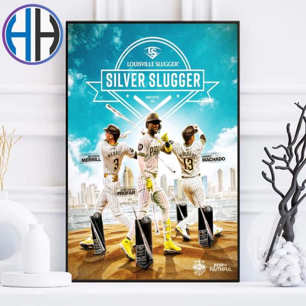 Many Machado Jurickson Profar And Jackson Merrill San Diego Padres Being Name 2024 National League Silver Slugger Award Winners Poster Canvas