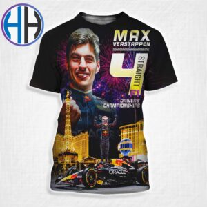 Max Verstappen Has Become Formula 1 World Champion For The Fourth Time After Clinching The 2024 Title All Over Print Shirt