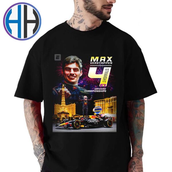 Max Verstappen Has Become Formula 1 World Champion For The Fourth Time After Clinching The 2024 Title Vintage T-Shirt