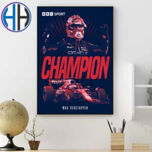 Max Verstappen Is A Four-Tme F1 World Champion 2024 Wall Decor Poster Canvas