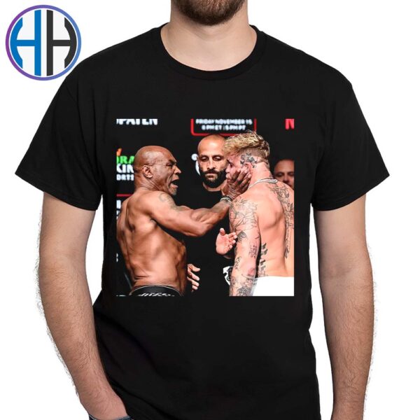 Mike Tyson Slaps Jake Paul During Final Staredown After Both Fighters Weigh In Under 230 Pounds Unisex T-Shirt