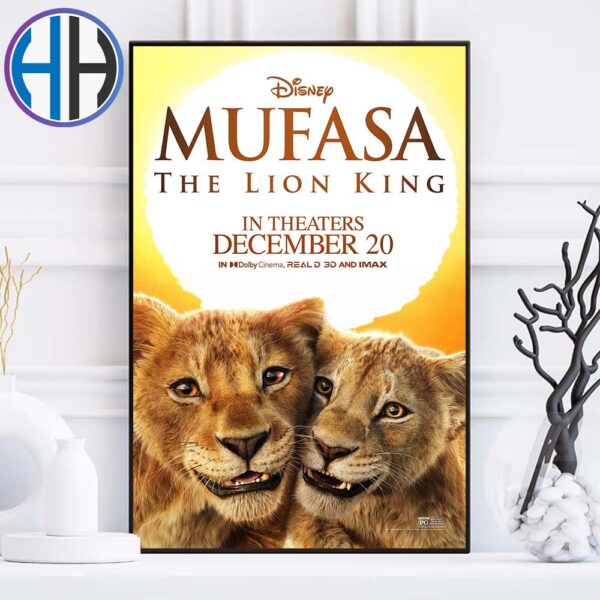 Mufasa The Lione King Official New Poster Releasing In Theaters On December 20 2024 Home Decor Poster Canvas