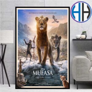 New Poster For Barry Jenkins Mufasa The Lion King In Theaters On December 20 Home Decor Poster Canvas