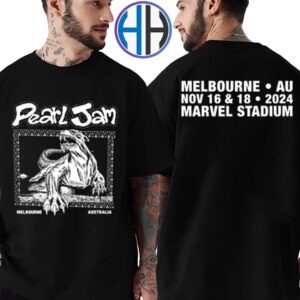 Pearl Jam Bunyip Tee In Melbourne Australia At Marvel Stadium On November 16th And 18th 2024 Two Sides Print Classic T-Shirt