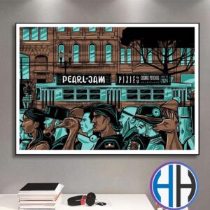 Pearl Jam For Melbourne AU Event Poster At Marvel Stadium On November 16th 2024 Art By Travis Price Home Decor Poster Canvas