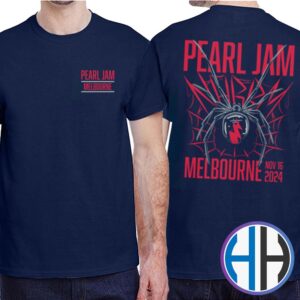 Pearl Jam For Melbourne AU Event Tee At Marvel Stadium On November 16th 2024 Navy Two Sides Print Unisex T-Shirt