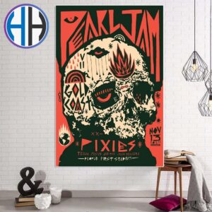 Pearl Jam In Queensland Australia Event Poster At People First Stadium Gold Coast On November 13th 2024 Art By Pilo Pida Home Decor Poster Canvas