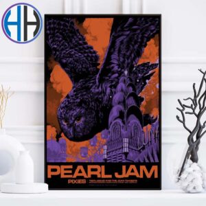 Pearl Jam With Pixies And Teen Jesus And The Jean Teasers Event Poster Night 2 In Sydney Australia At ENGIE Stadium On November 23rd 2024 Artists Ken Taylor Poster Canvas