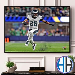 Saquon Barkley Week 12 Sets Franchise Single Game Rushing Record In Matchup NFL Philadelphia Eagles Vs Los Angeles Rams Poster Canvas