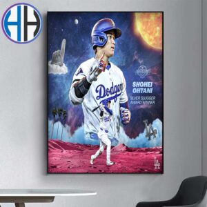 Shohei Ohtain From Los Angeles Dodgers On Your Third Career Silver Slugger Award And First In The National League 2024 Poster Canvas