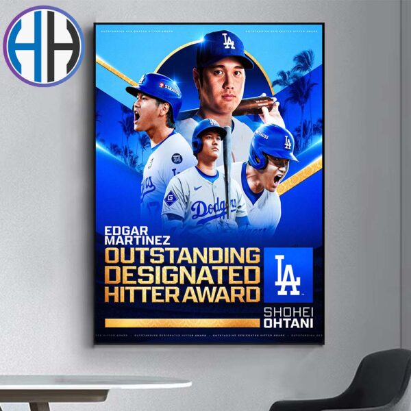 Shohei Ohtani Takes Home The Edgar Martinez Outstanding Designated Hitter Award For The Fourth Consecutive Season Poster Canvas