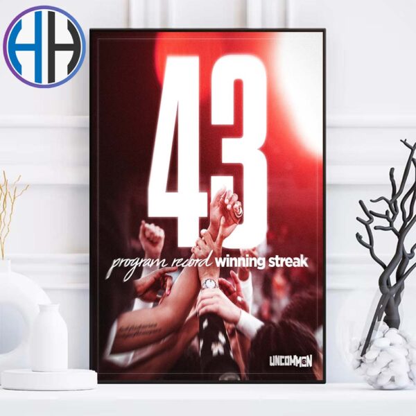 South Carolina Gamecocks Women’s Basketball Set A New Program Record Of 43 Straight Wins Home Decor Poster Canvas