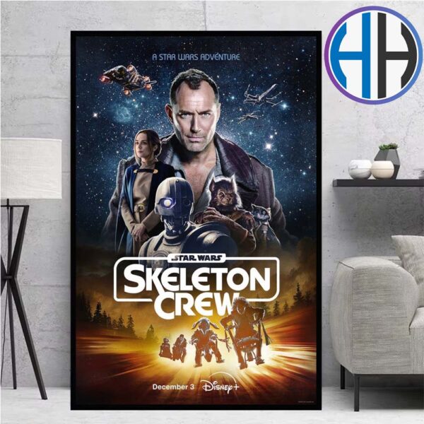 Star Wars Skeleton Crew New Poster Premiering On Disney+ On December 3 Home Decor Poster Canvas