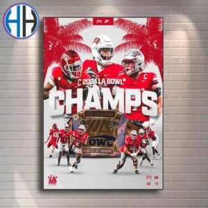 2024 Art Of Sport LA Bowl Hosted By Gronk Champions UNLV Rebels Football College Football Bowl NCAA Home Decor Poster Canvas