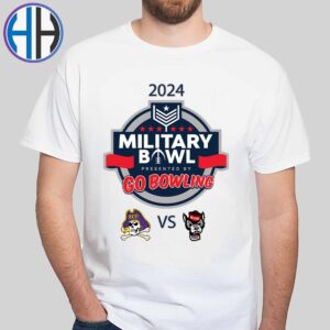 2024 Go Bowling Military Bowl East Carolina Pirates Vs NC State Wolfpack Matchup College Football Bowl On December 28 2024 T-Shirt