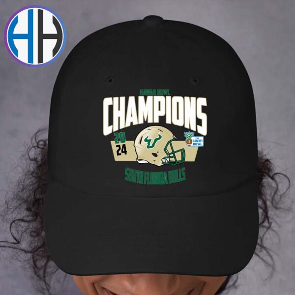 2024 Hawaii Bowl Champions NCAA College Football Bowl South Florida Bulls Football Snapback Hat Classic Cap