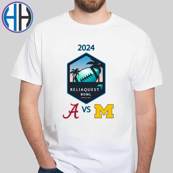 2024 Reliaquest Bowl Alabama Crimson Tide Vs Michigan Wolverines College Football Bowl Game On December 31 2024 Vintage T-Shirt