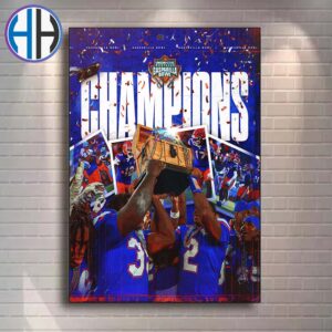 2024 Union Home Mortgage Gasparilla Bowl Champions NCAA College Football Florida Gators Football Poster Canvas