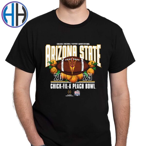 2025 Chick-fil-A Peach Bowl Arizona State Sun Devils Football NCAA College Football Playoff Quarterfinal 2025 Peach Bowl Unisex T-Shirt