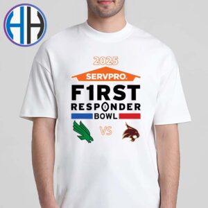 2025 SERVPRO First Responder Bowl College Football Bowl Game North Texas Mean Green Vs Texas State Bobcats On Jan 3 2025 T-Shirt