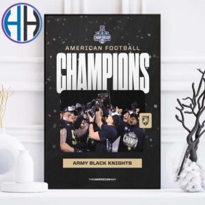 Army West Point Black Knights Football 2024 American Athletic Conference Football Champions Home Decor Poster Canvas