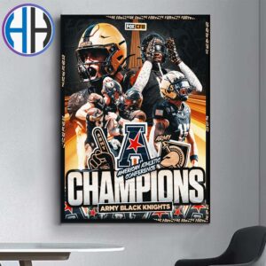 Army West Point Black Knights Football Named To American Athletic Conference Champions 2024 Home Decor Poster Canvas