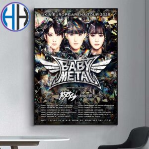 Babymetal UK And Europe Arena Tour 2025 Tour Dates List Home Decor Poster Canvas