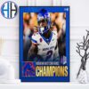 Ashton Jeanty And Boise State Broncos Football Are Mountain West Champions 2024 Home Decor Poster Canvas