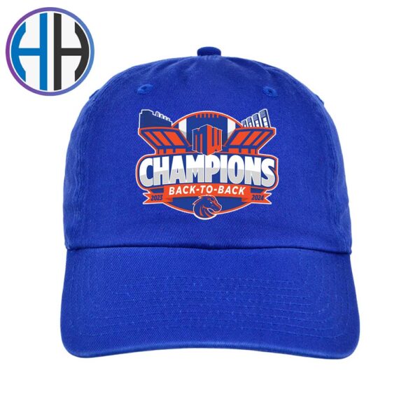 Boise State Broncos Football Logo Back-To-Back Champions 2024 Mountain West Conference Classic Cap Snapback Hat