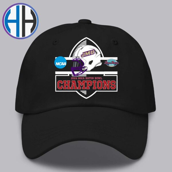 College Football Bowl NCAA James Madison Dukes Football 2024 Boca Raton Bowl Champions Snapback Hat Classic Cap