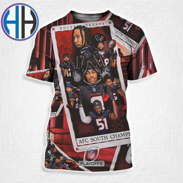 Congrats Houston Texans Are AFC South Champions 2024 NFL Playoffs All Over Print Shirt