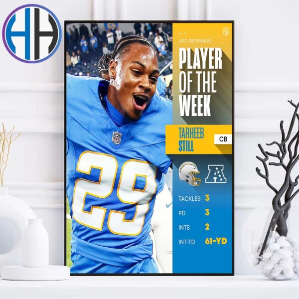 Congrats Tarheeb Still The American Football Conference Offensive Player Of The Week Home Decor Poster Canvas