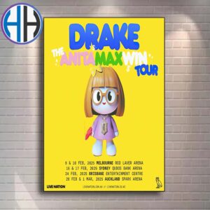 Drake The Anita Max Win Tour In Australia And New Zealand Tour 2025 List Date Home Decor Poster Canvas