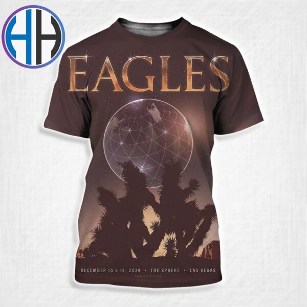 Eagles Band Concert Poster On December 13 And 14 2024 At Sphere In Las Vegas Art By Arthur Traldi All Over Print Shirt