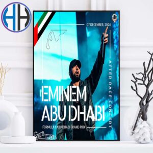 Eminem Live In Abu Dhabi Formula 1 Abu Dhabi Grand Prix After Race Concert On December 7 2024 Home Decor Poster Canvas