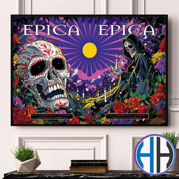 Epica The Symphonic Synergy Tour Full Shows Combine Poster In Mexico City Mexico At Auditorio Nacional On December 6th And 7th 2024 Home Decor Poster Canvas