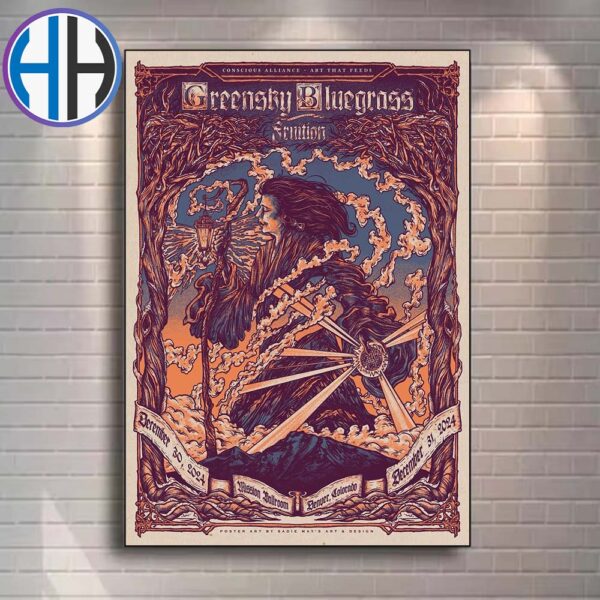 Greensky Bluegrass New Year Shows In Denver CO At Mission Ballroom On December 30th And 31st 2024 Home Decor Poster Canvas